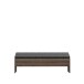 Sitzbank >Bellevue< in Schwarz Eiche/ Schlammeiche  - 185x54x34,8cm (BxHxT)