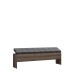 Sitzbank >Bellevue< in Schwarz Eiche/ Schlammeiche  - 185x54x34,8cm (BxHxT)