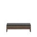 Sitzbank >Bellevue< in Schwarz Eiche/ Schlammeiche  - 185x54x34,8cm (BxHxT)