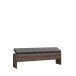 Sitzbank >Bellevue< in Schwarz Eiche/ Schlammeiche  - 185x54x34,8cm (BxHxT)
