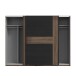 Schiebetürenschrank >Bellevue< in Schwarz Eiche/ Schlammeiche - 269,9x209,7x61,2cm B/H/T