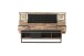 Bettanlage >Sirius Crown< in Stabeiche Dekor/Schwarz 266,8x119,7x234,5cm B/H/T