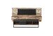 Bettanlage >Sirius Crown< in Stabeiche Dekor/Schwarz 266,8x119,7x234,5cm B/H/T