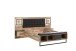 Bettanlage >Sirius Crown< in Stabeiche Dekor/Schwarz 266,8x119,7x234,5cm B/H/T