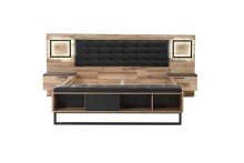 Bettanlage >Sirius Crown< in Stabeiche Dekor/...