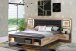 Bettanlage >Sirius Crown< in Stabeiche Dekor/ Schwarz - 287x119,7x234,7 (BxHxT)