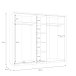 Kleiderschrank >Bellevue< in Schwarzeich / Schlammeiche Dekor - 260,8x220x62,3cm B/H/T