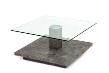 Couchtisch >4/207-30< in Stein Optik, MDF - 80x80x40cm (LxBxH)
