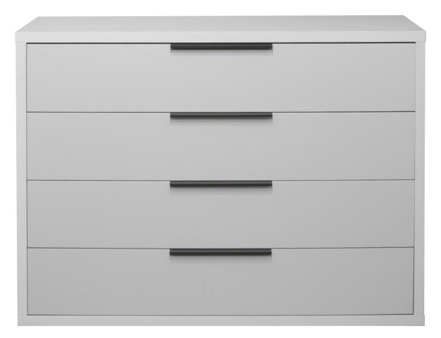 Kommode >Clyde< in kreidegrau matt lack - 122x90x45cm (BxHxT)