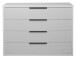 Kommode >Clyde< in kreidegrau matt lack - 122x90x45cm (BxHxT)