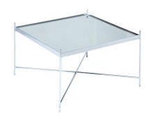 Beistelltisch >5/188< in Silber, Spiegel - 40x45x40cm (BxHxT)