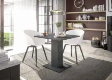 Säulen-Esstisch >Tip< in graphit - 80x76x80cm...