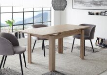 Kulissentisch >Monzi< (ausziehbar) in eiche sägerau - 160x78x90cm (BxHxT)