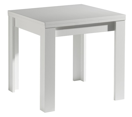 Kulissentisch >Monzi< (ausziehbar bis 136cm) in weiß matt - 80(136)x78x80cm (BxHxT)