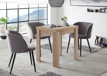 Kulissentisch >Monzi< (ausziehbar) in eiche sägerau - 80x78x60cm (BxHxT)