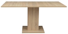 Säulen-Esstisch >Tap< ausziehbar bis 160cm, in eiche sägerau - 120/160x76x80cm (BxHxT)