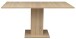 Säulen-Esstisch >Tap< ausziehbar bis 160cm, in eiche sägerau - 120/160x76x80cm (BxHxT)