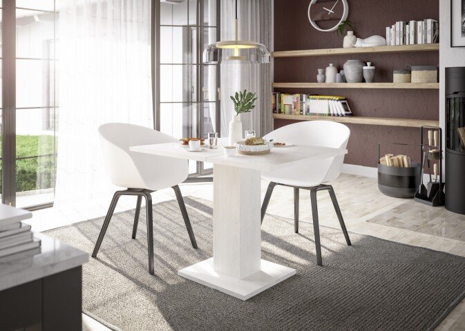 Säulen-Esstisch >Tap< (ausziehbar) in pino aurelio - 120x76x80cm (BxHxT)
