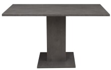 Säulen-Esstisch >Tap< (ausziehbar auf 120cm) in graphit - 80(120)x76x80cm (BxHxT)