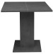 Säulen-Esstisch >Tap< (ausziehbar auf 120cm) in graphit - 80(120)x76x80cm (BxHxT)