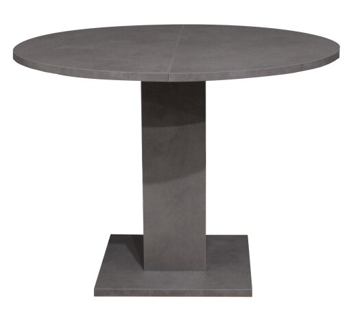 Säulen-Esstisch >Tap< ausziehbar bis 150cm in graphit - 110/150x76x110cm (BxHxT)