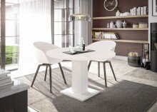 Säulen-Esstisch >Tap< (ausziehbar bis 130cm) in pino aurelio - 90(130)x76x90cm (BxHxT)