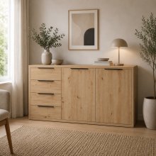 Sideboard >Clyde< in asteiche Dekor - 180x90x45cm...