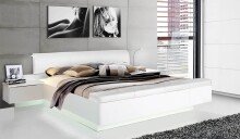 Bettanlage >Starlet Plus < in Weiß/ Weiß Glanz  - 285,3x87,3x242,2cm (BxHxT)