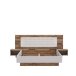 Bettanlage >Modern Way < in Stabeiche/Weiß Matt - 296,5x119,7x210cm (BxHxT)