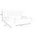 Bettanlage >Modern Way < in Stabeiche/Weiß Matt - 296,5x119,7x210cm (BxHxT)