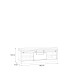 Sitzbank >KASZIMIRO< in Waterford Eiche /Schwarz  - 145,7x52,4x43cm (BxHxT)