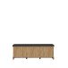 Sitzbank >KASZIMIRO< in Waterford Eiche /Schwarz  - 145,7x52,4x43cm (BxHxT)