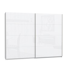 Schwebetürenschrank >Starlet Plus < in Weiß/ Weiß Glanz, 269,9x209,7x61,2cm B/H/T