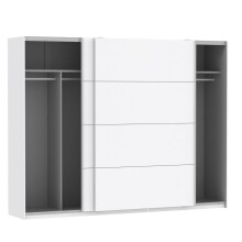Schwebetürenschrank >Starlet Plus < in Weiß/ Weiß Glanz, 269,9x209,7x61,2cm B/H/T