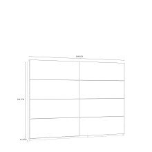 Schwebetürenschrank >Starlet Plus < in Weiß/ Weiß Glanz, 269,9x209,7x61,2cm B/H/T