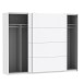 Schwebetürenschrank >Starlet Plus < in Weiß/ Weiß Glanz, 269,9x209,7x61,2cm B/H/T