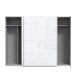 Schwebetürenschrank >Starlet Plus < in Weiß/ Weiß Glanz, 269,9x209,7x61,2cm B/H/T
