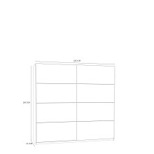 Schwebetürenschrank >Starlet Plus < in Weiß/ Weiß Glanz, 220,1x209,7x61,2cm B/H/T
