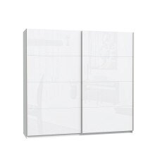 Schwebetürenschrank >Starlet Plus < in Weiß/ Weiß Glanz, 220,1x209,7x61,2cm B/H/T