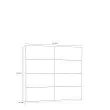 Schwebetürenschrank >Starlet Plus < in Weiß/ Weiß Glanz, 220,1x209,7x61,2cm B/H/T