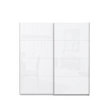 Schwebetürenschrank >Starlet Plus < in Weiß/Weiß Glanz, 200,1x209,7x61,2cm B/H/T