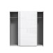 Schwebetürenschrank >Starlet Plus < in Weiß/Weiß Glanz, 200,1x209,7x61,2cm B/H/T