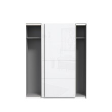 Schwebetürenschrank >Starlet Plus< in Weiß/ Weiß Glanz, 170,3x209,7x61,2cm B/H/T