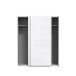 Schwebetürenschrank >Starlet Plus< in Weiß/ Weiß Glanz, 170,3x209,7x61,2cm B/H/T