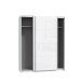 Schwebetürenschrank >Starlet Plus< in Weiß/ Weiß Glanz, 170,3x209,7x61,2cm B/H/T