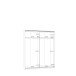 Schwebetürenschrank >Starlet Plus< in Weiß/ Weiß Glanz, 170,3x209,7x61,2cm B/H/T