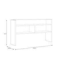 Schreibtischaufsatz >Modultrick< in Artisan Eiche/ Weiß - 109,6x60x25,8 (BxHxT)