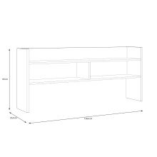 Schreibtischaufsatz >Modultrick< in Grau/ Artisan Eiche Dekor, 139,6x60x25,8cm B/H/T