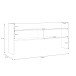 Schreibtischaufsatz >Modultrick< in Grau/ Artisan Eiche Dekor, 139,6x60x25,8cm B/H/T