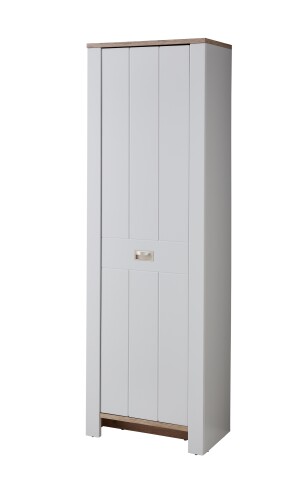 Garderobenschrank >Dijon< in Ashgrey Dekor, MDF, Spannplatte - 65x201x38 (BxHxT)